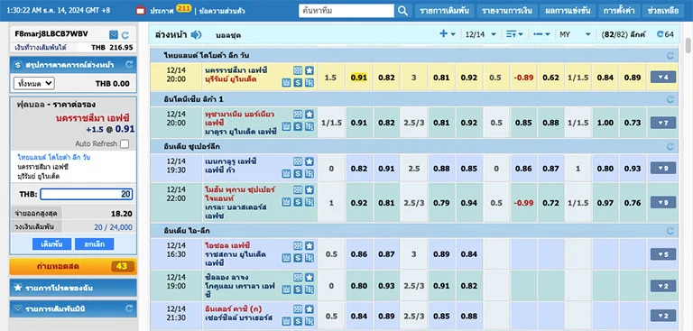 รูปแบบการเล่นพนันในกีฬาฟุตบอล